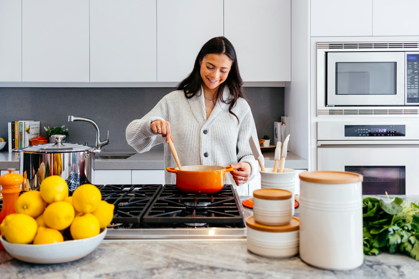 Kitchen counter and shared cooking space